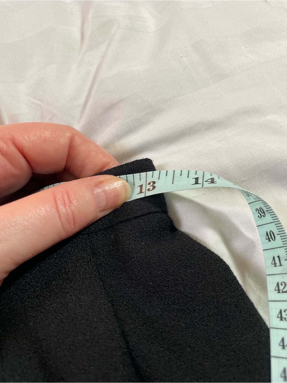 Kasper & Company ASL Vintage Wool Maxi skirt black High Waisted lined front slit - Picture 6 of 7
